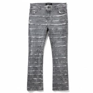 Valabasas "Mr. Stacked" flared jeans in a light vintage grey wash